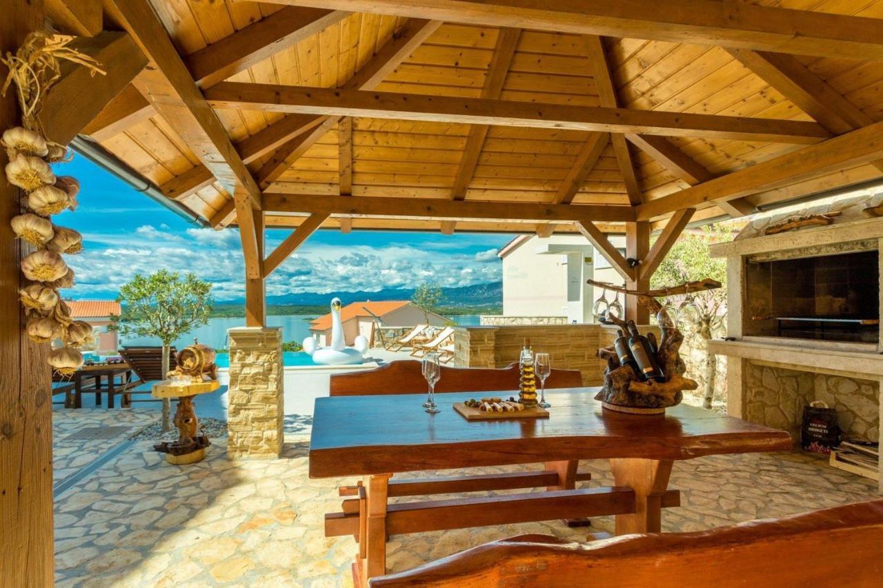Luxury Villa Allen With Pool Klimno Room photo