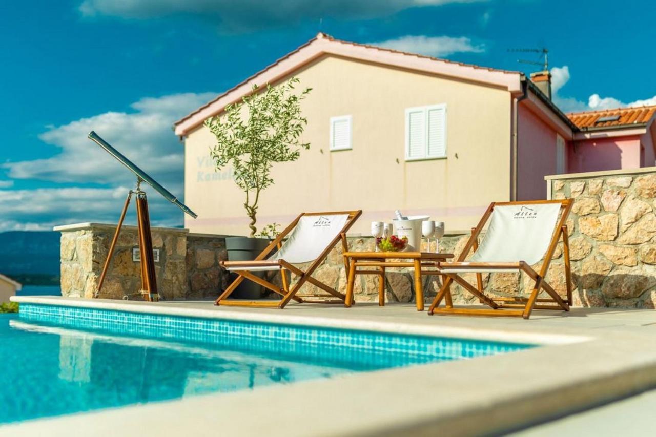Luxury Villa Allen With Pool Klimno Room photo